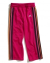 adidas Girls 2-6X Tricot Pant, Dark Pink, 6X