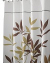 InterDesign Leaves Stall Shower Curtain, Brown