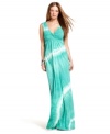 This gorgeous tie-dye maxi from INC gets a shot of sparkle thanks to clusters of shiny studs throughout the silhouette.