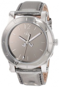 Juicy Couture Women's 1900836 HRH Silver Mirror-Metallic Leather Strap Watch