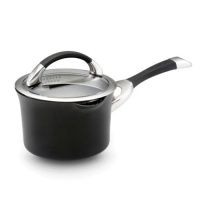 Circulon Symmetry Hard Anodized Nonstick Covered Straining Saucepan, 2-Quart