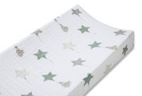 aden + anais 100% Cotton Muslin Changing Pad Cover, Up Up and Away Elephant