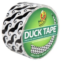 Duck Brand 281026 Mustaches Printed Duct Tape (Single Roll), 1.88-Inch by 10 Yards