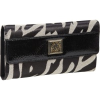 AK Anne Klein Mane Trinity Continental Wallet (Black Ivory Black)