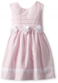 Hartstrings Girls 2-6X Toddler Cotton Seersucker Sleeveless Dress, Pink Stripe, 2T