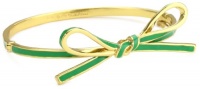 Kate Spade New York Skinny mini Green Bow Bangle Bracelet