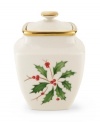 Lenox's popular Holiday pattern – a colorful holly and berry motif – on ivory fine china is the perfect way to add warmth to any gathering. Accented with 24 karat gold.