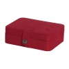 Mele & Co. Giana Plush Fabric Jewelry Box with Lift Out Tray in Red