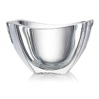 Lead crystal is sculpted for brilliance in this evocative bowl from Rogaska, designed with a contemporary shape that complements your fine home décor.