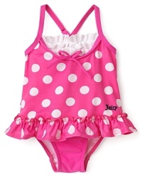 Juicy Couture Infant Girls' Polka Dot Tiered Tankini Swim Suit - Sizes 3-24 Months