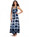 C&C California Women's Tie Waist Maxi Dress, Mirage, Small