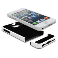 GreatShield iSlide Dock-Friendly Slim-Fit PolyCarbonate Hard Case for Apple iPhone 5 (White)