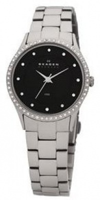 Skagen Black Dial with Silver Links Women's watch #347SSXB