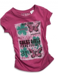 GUESS Kids Girls Girls Screened Graphic Tee, VIOLET (4)