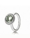 PANDORA's bold cocktail-style ring adds instant glamour to special occasion and everyday looks. A green amethyst pops against a beaded sterling silver setting.