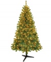 Gather around the same stunning Christmas tree year after year! At over 7-feet tall with green branches that'll never shed and 500 twinkling clear lights, this Holiday Lane tree offers a lot to look forward to as you approach the holiday season.