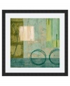 Earthy greens and cool blues blend in the Aquamarine I art print by Brent Nelson. Streaky squares of all sizes are punctuated by bold circles for modern appeal. A basic black frame and clean white mat quiet the vivid, enchanting hues.