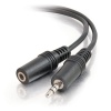 C2G / Cables to Go 40405 3.5 mm Male/Female Stereo Audio Extension Cable Black, 1.5 feet/0.45 Meters