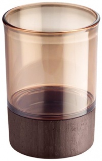 InterDesign Formbu Tumbler, Espresso Bamboo/Amber