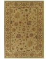 Evoking the strong look of ancient Tabriz rug designs, the Premier area rug from Dalyn is woven with intricate floral medallions in soft ivory. Made in Egypt of durable polypropylene and shimmering polyester fibers, it provides any room with captivating texture and added dimension.