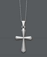 Subtle and symbolic. Giani Bernini's polished cross pendant is a great way to show your faith. Setting and chain crafted in sterling silver. Approximate length: 18 inches. Approximate drop: 1-1/4 inches.