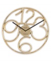 Giant sculpted numbers and a polished chrome or golden finish lend this Opal Clocks timepiece to ultra-modern settings.