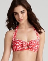 Nothing says beach bombshell like a cherry print, vintage style bikini by Nanette Lepore.