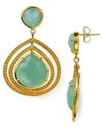 Coralia Leets's gold and Peruvian opal earrings instantly exoticize your ensemble. Pair them with a flowy dress or silk blouse for a look that's beautifully bohemian.