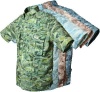 Aqua Design Camo Vented Mens Short Sleeve Camouflage Flats Fly Fishing Hunting Shirt