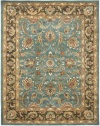 Safavieh Heritage Collection HG812B Handmade Blue and Brown Hand-Spun Wool Area Rug, 5-Feet by 8-Feet