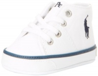 Ralph Lauren Layette Cantor Mid Sneaker (Infant/Toddler),White,2 M US Infant