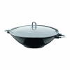 Bodum Chambord Enameled Cast Iron Wok With Glass Lid, Black