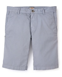 A very subtle thin-wale print design gives the appearance of texture on these hip, casual cool shorts from BOSS Orange.