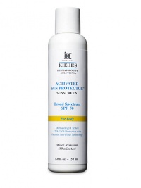 Ultra-lightweight SPF 50 sunscreen for body in a non-greasy, non-irritating formulation. Patented sun-filter technology provides uniform broad spectrum protection to deflect 98% of harmful UVB rays. ·Highly photostable formula delivers all day, high-powered sun protection  · Paraben-free. Silicone-Free. Very Water Resistant.  ·Apply liberally least 15 minutes prior to sun exposure.