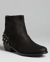 It's moto meets memento mori: skull-shaped studs at the back take these streamlined Zadig & Voltaire booties beyond.