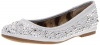 Sam Edelman Girls Abby Ballet Flat (Little Kid/Big Kid),Silver Satin,11 M US Little Kid