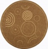 Safavieh Courtyard Collection CY1906-3009 Indoor/Outdoor Round Area Rug, 7-Feet 10-Inch, Brown