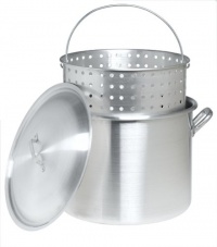 Bayou Classic 8000 80-Quart Aluminum Stockpot with Boil Basket