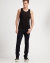 Ultra-fitted scoopneck can be paired with jeans or a pair of cargo shorts. ScoopneckSleevelessLinenMachine washImported