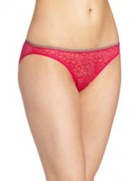 Calvin Klein Women's Lace Bikini, Fierce Fuchsia, Medium