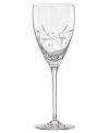 Etched with a playful dot and vine motif, this Lenox wine glass is a refreshing and, in dishwasher-safe crystal, amazingly fuss-free addition to fine dining.