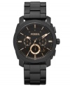 Fossil has updated the classic gentlemen's Machine watch with sleek matte black for a touch of industrial cool.