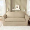 Sure Fit 107927275A_L-FLX Twill Supreme Loveseat Slipcover, Flax