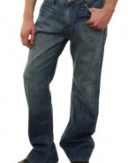 Lucky Brand Men's Relaxed Bootleg Lowrise Boot Cut Blue Jeans