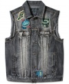 Rock this retro cool denim vest from Ecko Unltd for some seriously cool vintage style.