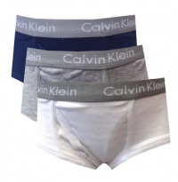 Calvin Klein Boys Grey / White / Navy 3 Pack briefs for boys (8/10)