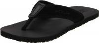 Polo Ralph Lauren Men's Seacroft Sandal,Black/Black,8 D US