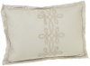 Vera Wang Love Knots Appliquéd Decorative Pillow, Platinum, 15 x 22