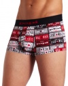 Papi Men's Allover License Plate Brazilian Brief, Black, Large