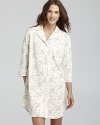 A pretty floral print adorns this comfy cotton jersey sleepshirt from Lauren Ralph Lauren.